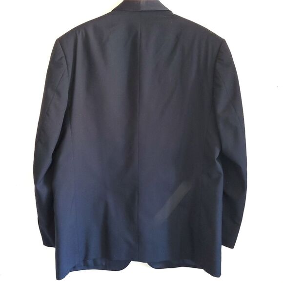 Pierre Balmain Wool Tuxedo Jacket Black Suiting Blazer Satin Shawl Collar 44R - Picture 2 of 16